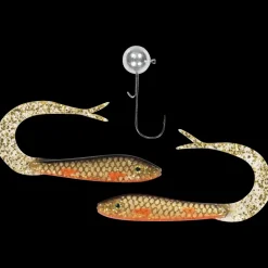 The Hitman Soft Tail 8cm, 2 Jiggar + 1 Huvud 10g 2/0, #4 Gol - Softbait - The Hitman Soft Tail 8cm, 2 Jiggar + 1 Huvud 10g 2/0, #4 Gol