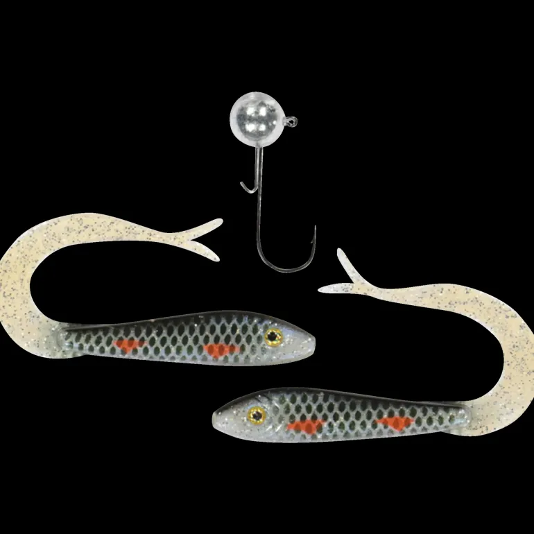 The Hitman Soft Tail 8cm, 2 Jiggar + 1 Huvud 10g 2/0, #3 Bro - Softbait - The Hitman Soft Tail 8cm, 2 Jiggar + 1 Huvud 10g 2/0, #3 Bro