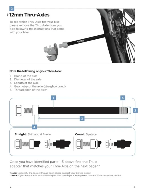 Thule Shimano E-Thru Axle Adapter, cykelvagnsadapter - Vagntillbehör - Thule Shimano E-Thru Axle Adapter, cykelvagnsadapter