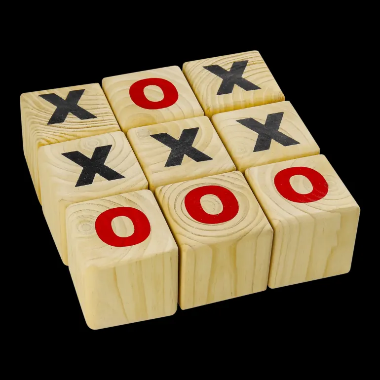 Tic Tac Toe Wooden Game, trädgårdsspel - Utomhuslekar - Tic Tac Toe Wooden Game, trädgårdsspel