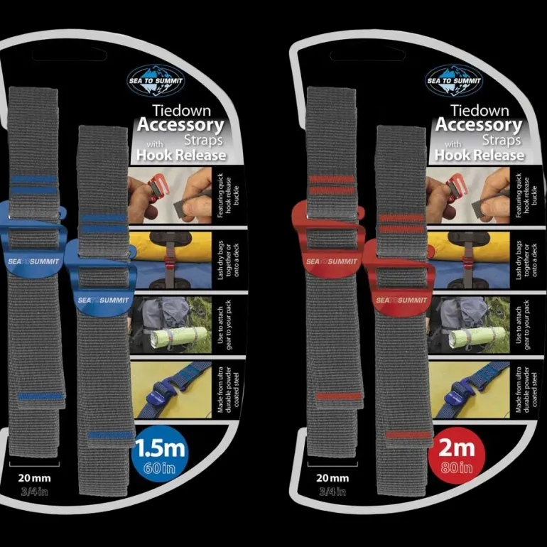 Tiedown Hook Strap 1m 20mm Yellow, packrem - Diverse Vandringsutrustning - Tiedown Hook Strap 1m 20mm Yellow, packrem