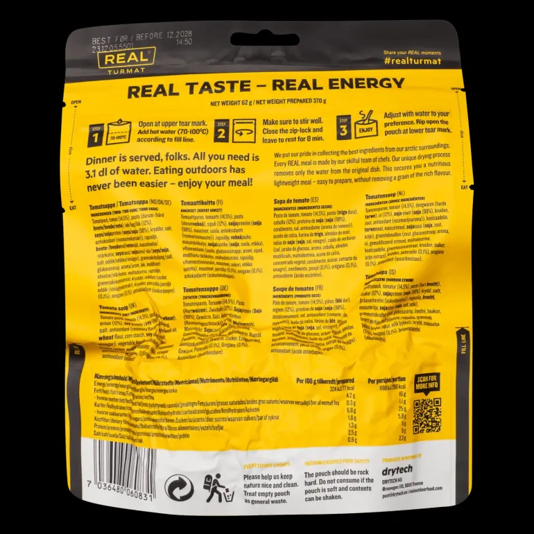 Tomato Soup, vandringsmat, tomatsoppa, vegansk - Frystorkad Mat - Tomato Soup, vandringsmat, tomatsoppa, vegansk