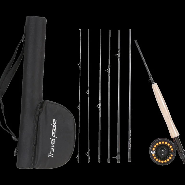 Travel Pool Combo, 9' 7-delat Spö #5 Komplet Med Rulle, Lin - Flugfiskeset - Travel Pool Combo, 9' 7-delat Spö #5 Komplet Med Rulle, Lin