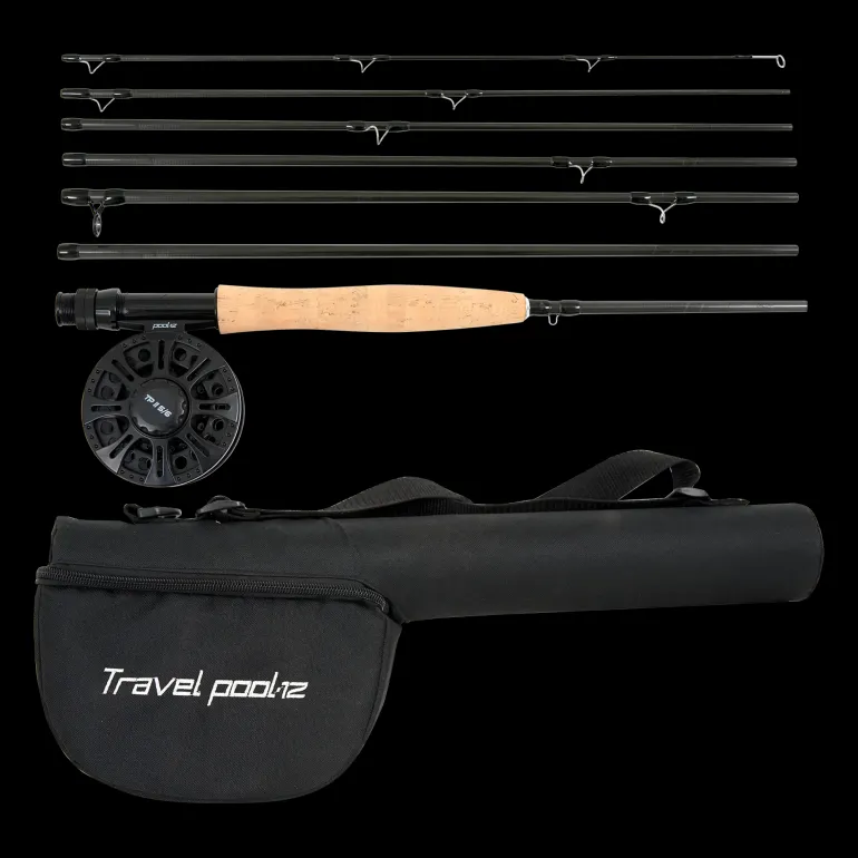 Travel Pool Combo, 9' 7-delat Spö #5 Komplet Med Rulle, Lin - Flugfiskeset - Travel Pool Combo, 9' 7-delat Spö #5 Komplet Med Rulle, Lin
