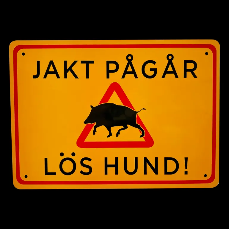 Varningsskylt Wild Boar, jaktskylt - Utrustning - Varningsskylt Wild Boar, jaktskylt