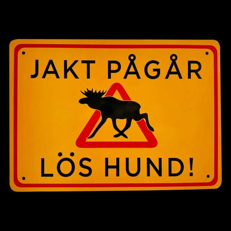 Warning Sign Moose, jaktskylt - Utrustning - Warning Sign Moose, jaktskylt