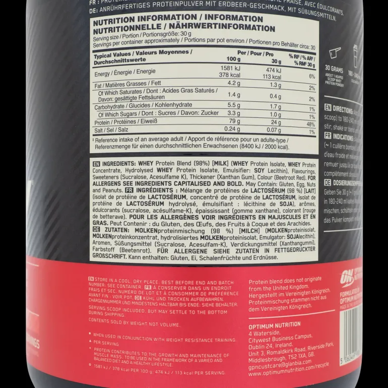 100 % Whey Gold Standard 908 g, proteinpulver - Proteiner - 100 % Whey Gold Standard 908 g, proteinpulver