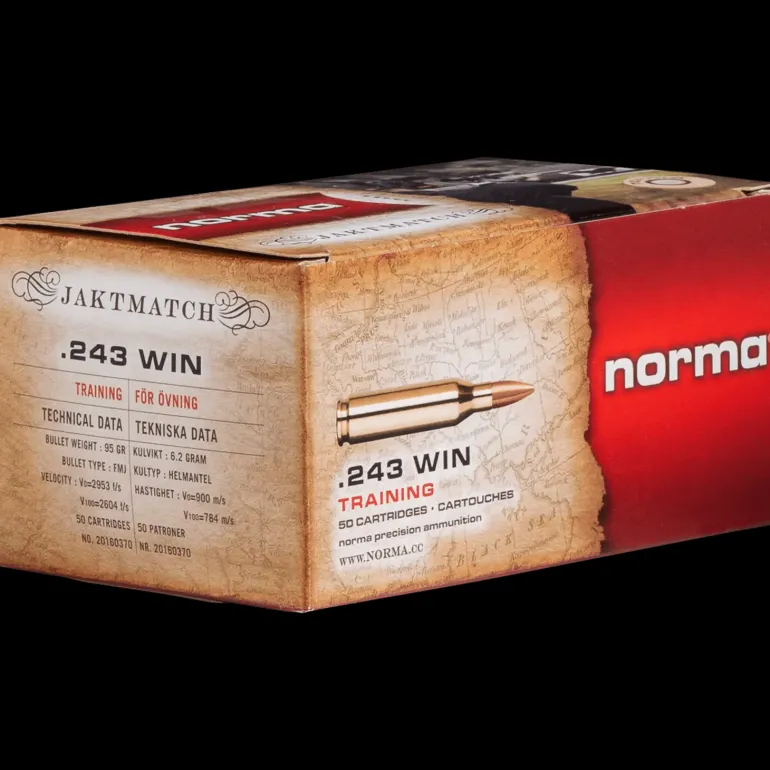 243 Winchester 6,2 g FMJ Jaktmatch, ammunition - Kula - 243 Winchester 6,2 g FMJ Jaktmatch, ammunition