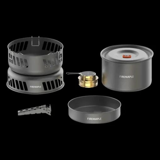 Cooking Kit W/Alchol Burner, stormkök med spritbrännare - Stormkök & Brännare - Cooking Kit W/Alchol Burner, stormkök med spritbrännare