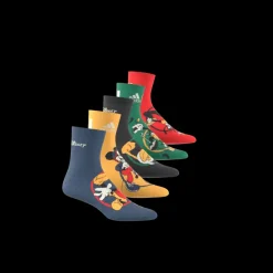 Disney Mickey Mouse 5 Pair Pack Socks strumpor, barn och junior - Bomullsstrumpor - Disney Mickey Mouse 5 Pair Pack Socks strumpor, barn och junior