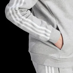 Essential Fleece 3-Stripes Full Zip, hoodie, herr - Hoodtröjor - Essential Fleece 3-Stripes Full Zip, hoodie, herr