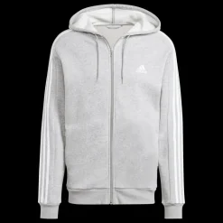 Essential Fleece 3-Stripes Full Zip, hoodie, herr - Hoodtröjor - Essential Fleece 3-Stripes Full Zip, hoodie, herr
