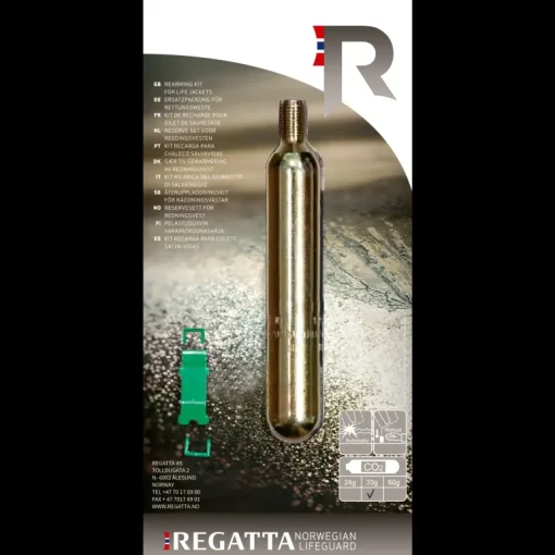 33g Co2 Cylinder With Clip Hr/um - Tillbehör Räddningsväst - 33g Co2 Cylinder With Clip Hr/um