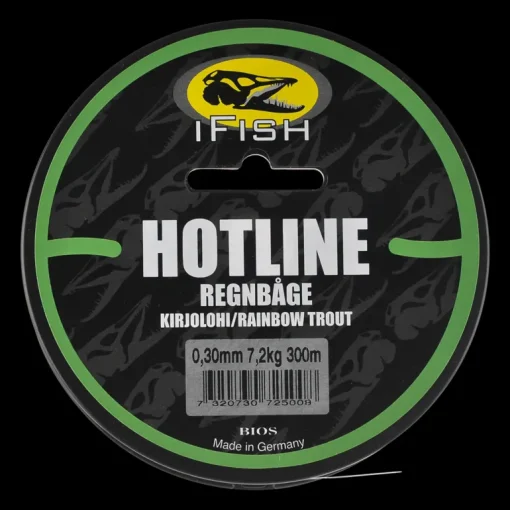 Hot Line, Regnbåge 300m 0,30mm - Fiskelina- & Tafs - Hot Line, Regnbåge 300m 0,30mm