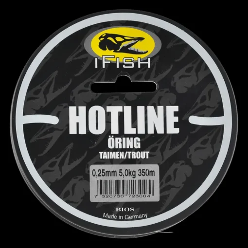Hot Line, Öring 350m 0,25mm - Fiskelina- & Tafs - Hot Line, Öring 350m 0,25mm