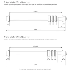 Tacx, E-Thru axle skewer 10 mm rear wheel, axel för cykeltrainer - Tillbehör Till Cykeltrainer - Tacx, E-Thru axle skewer 10 mm rear wheel, axel för cykeltrainer