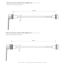 Tacx, E-Thru axle skewer 10 mm rear wheel, axel för cykeltrainer - Tillbehör Till Cykeltrainer - Tacx, E-Thru axle skewer 10 mm rear wheel, axel för cykeltrainer