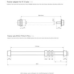Tacx, E-Thru axle skewer 10 mm rear wheel, axel för cykeltrainer - Tillbehör Till Cykeltrainer - Tacx, E-Thru axle skewer 10 mm rear wheel, axel för cykeltrainer